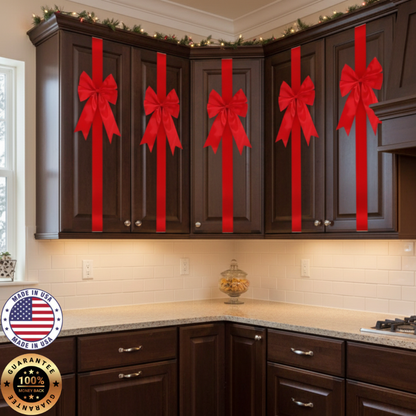 Christmas Cabinet Ribbons – Instant Festive Transformation for Your Home