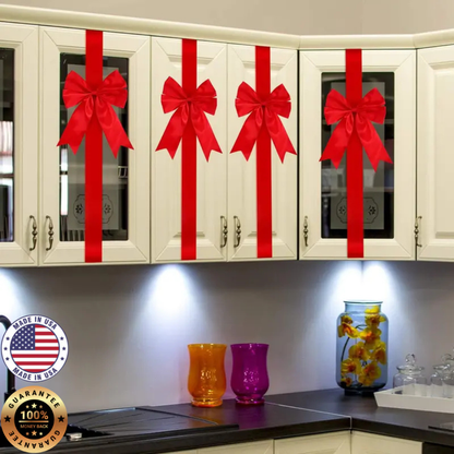 Christmas Cabinet Ribbons – Instant Festive Transformation for Your Home
