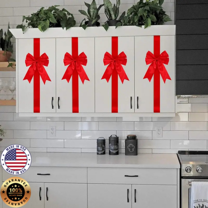 Christmas Cabinet Ribbons – Instant Festive Transformation for Your Home